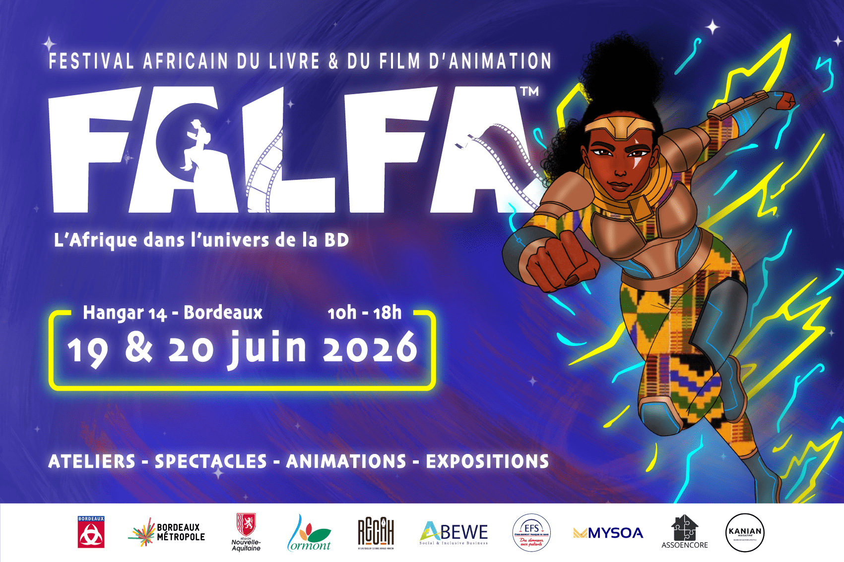 Affiche officielle paysage du FALFA 2026